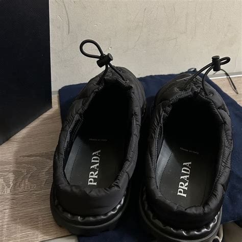 prada black flames|prada puffy slides.